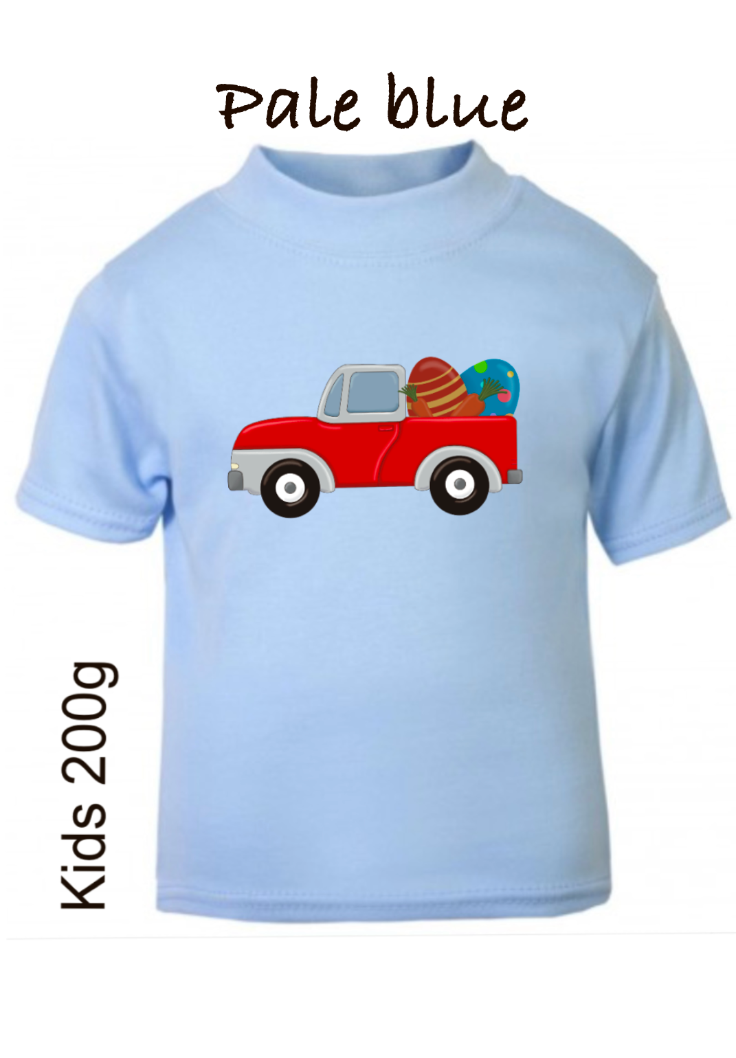 red easter egg truck t-shirt