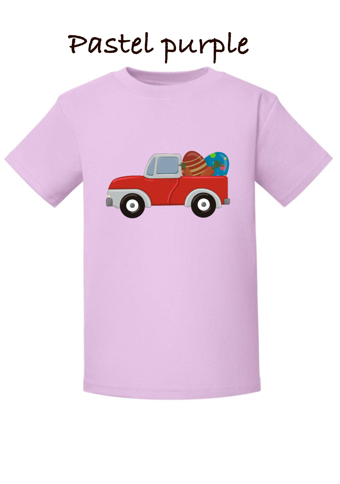 red easter egg truck t-shirt