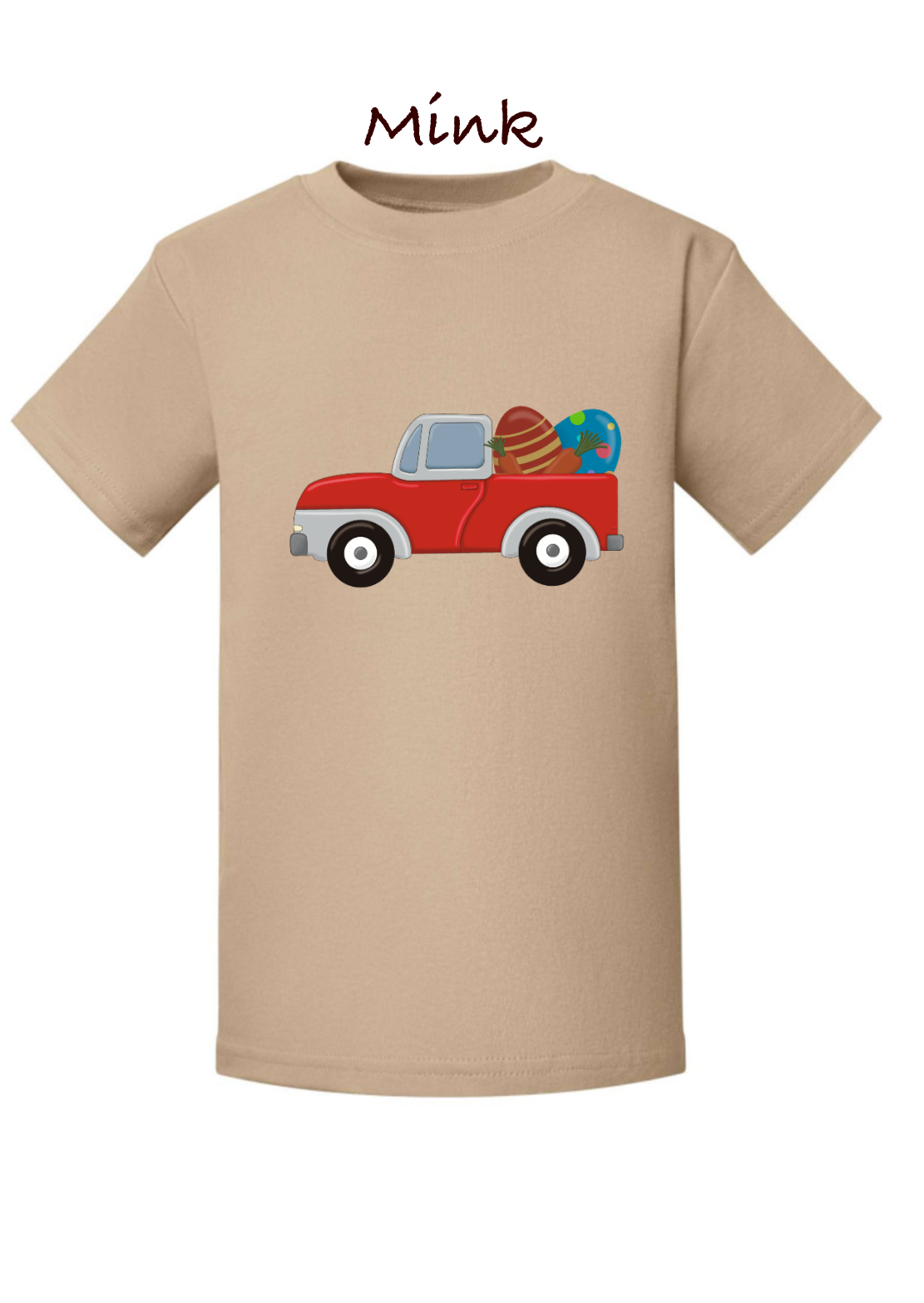 red easter egg truck t-shirt