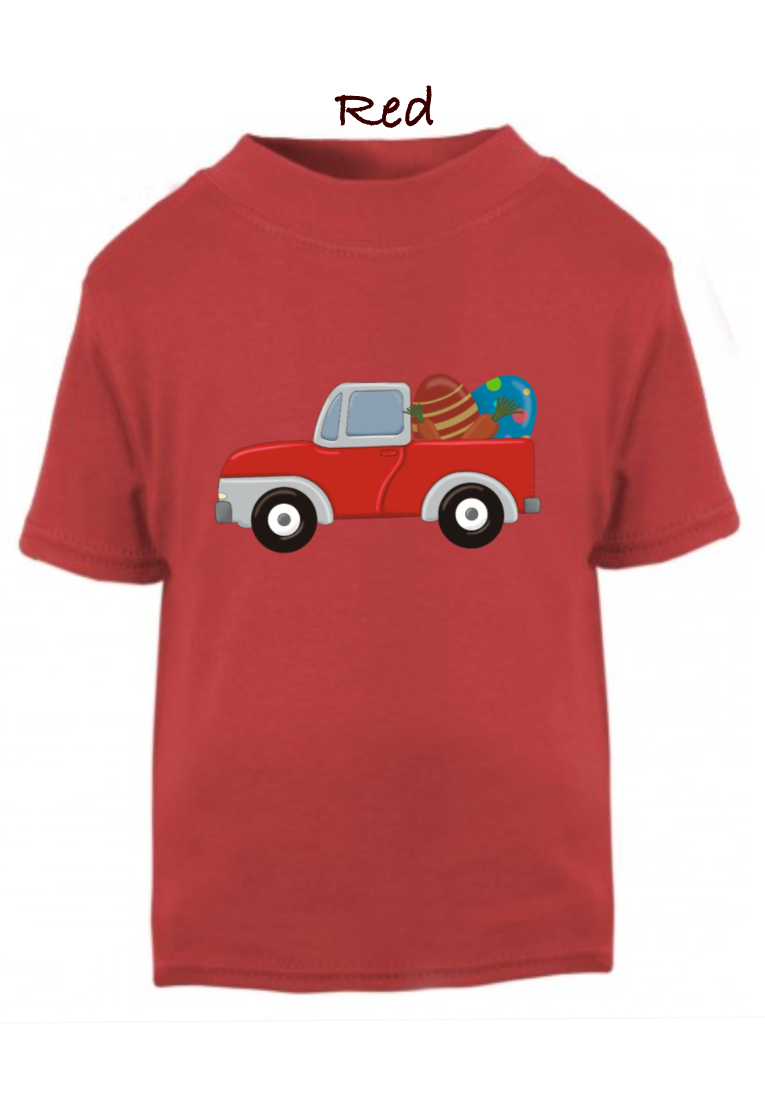 red easter egg truck t-shirt