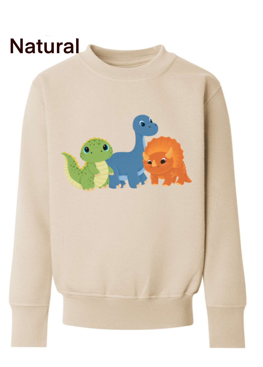 dinosaur trio sweatshirt