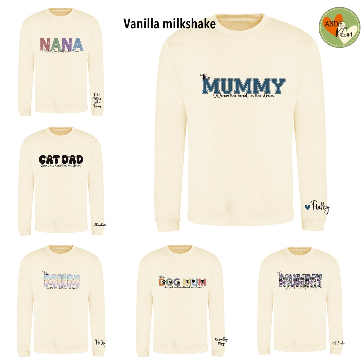 Heart On Sleeve Adult Sweatshirts