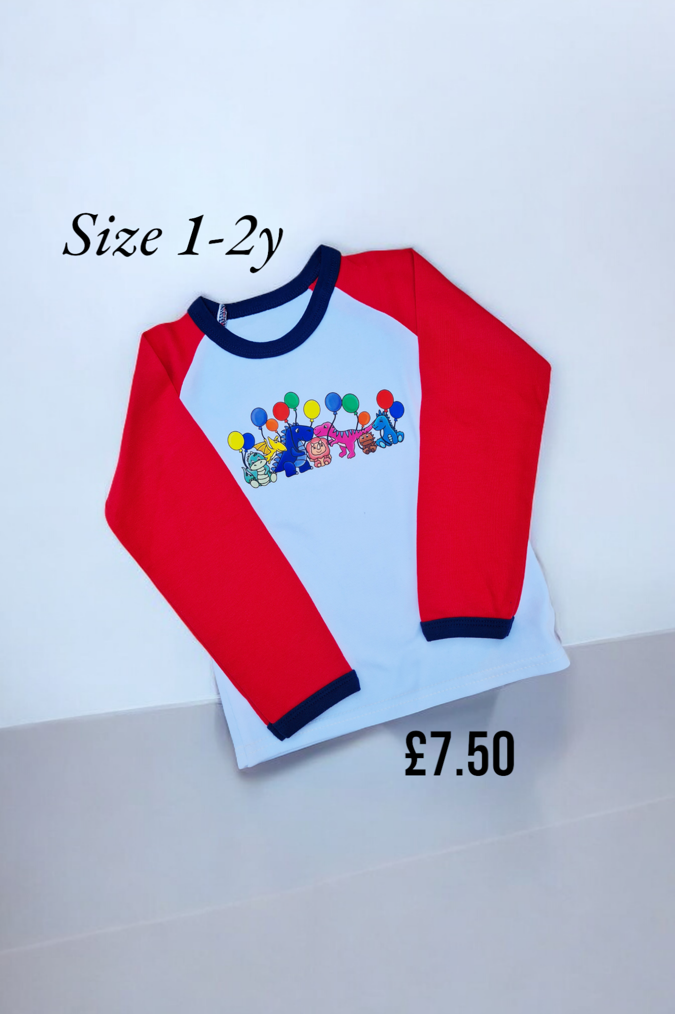 Raglan long sleeve size 1-2 y