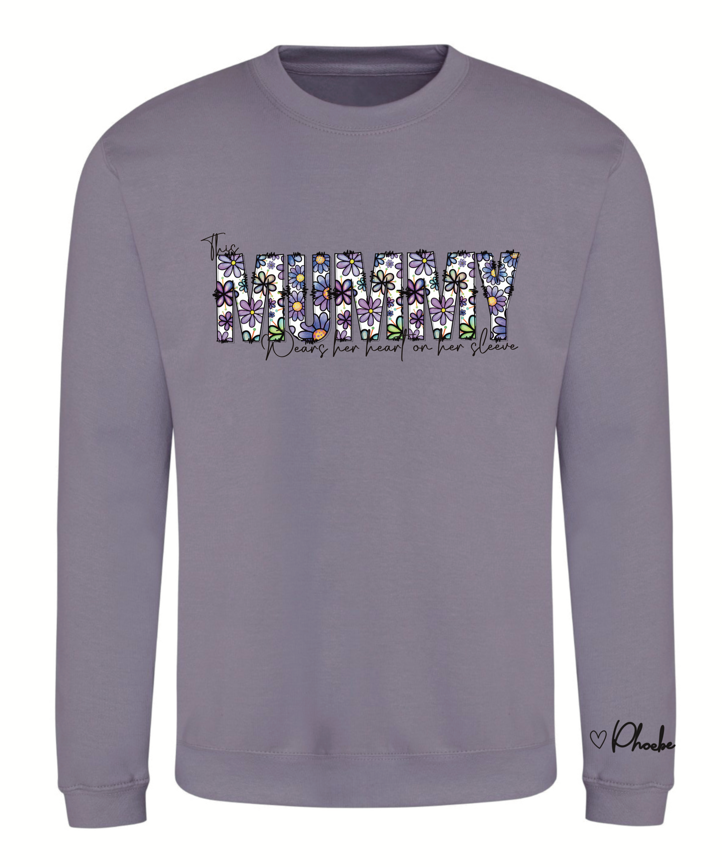 Purple/lilac floral sweatshirt