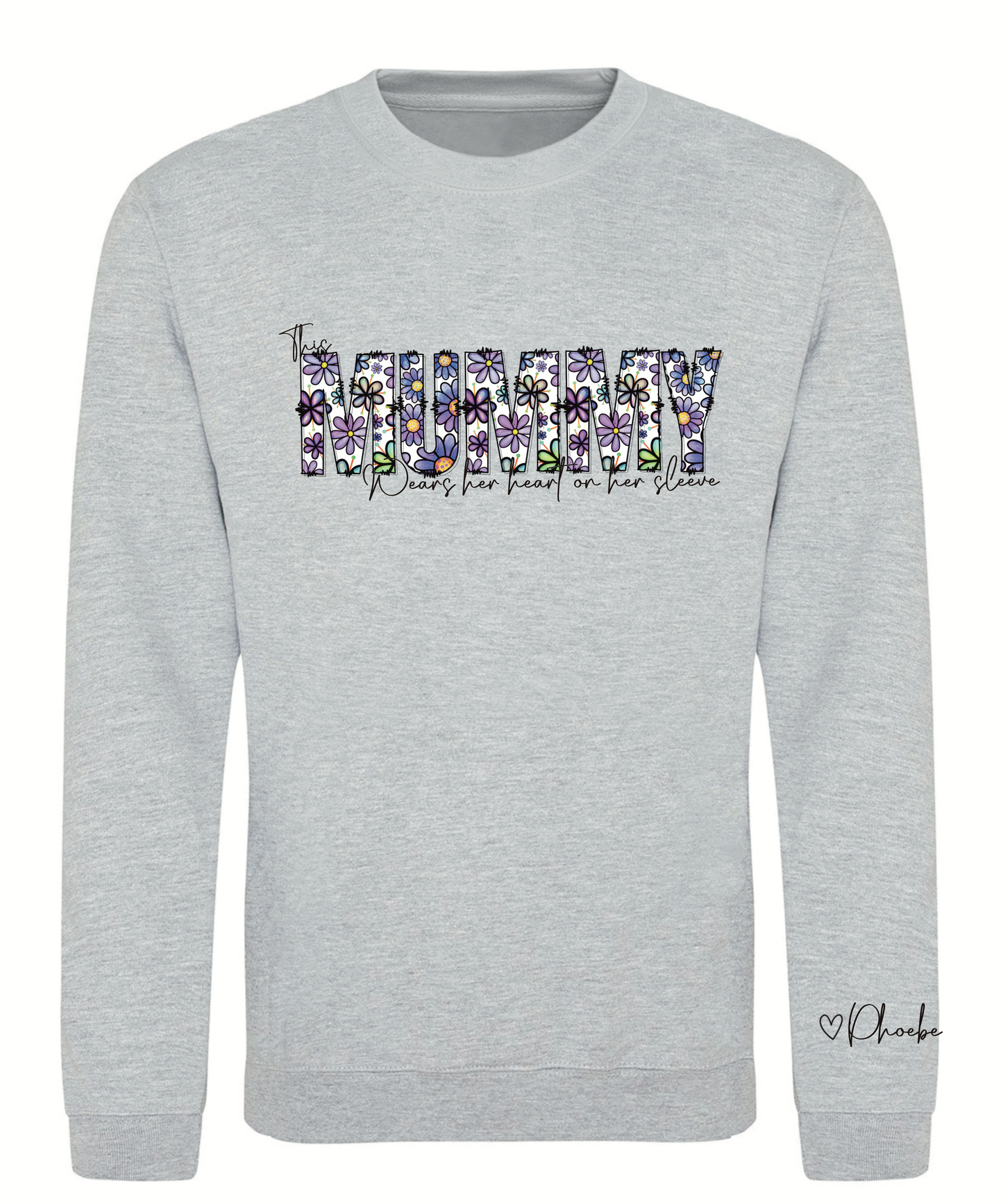 Purple/lilac floral sweatshirt