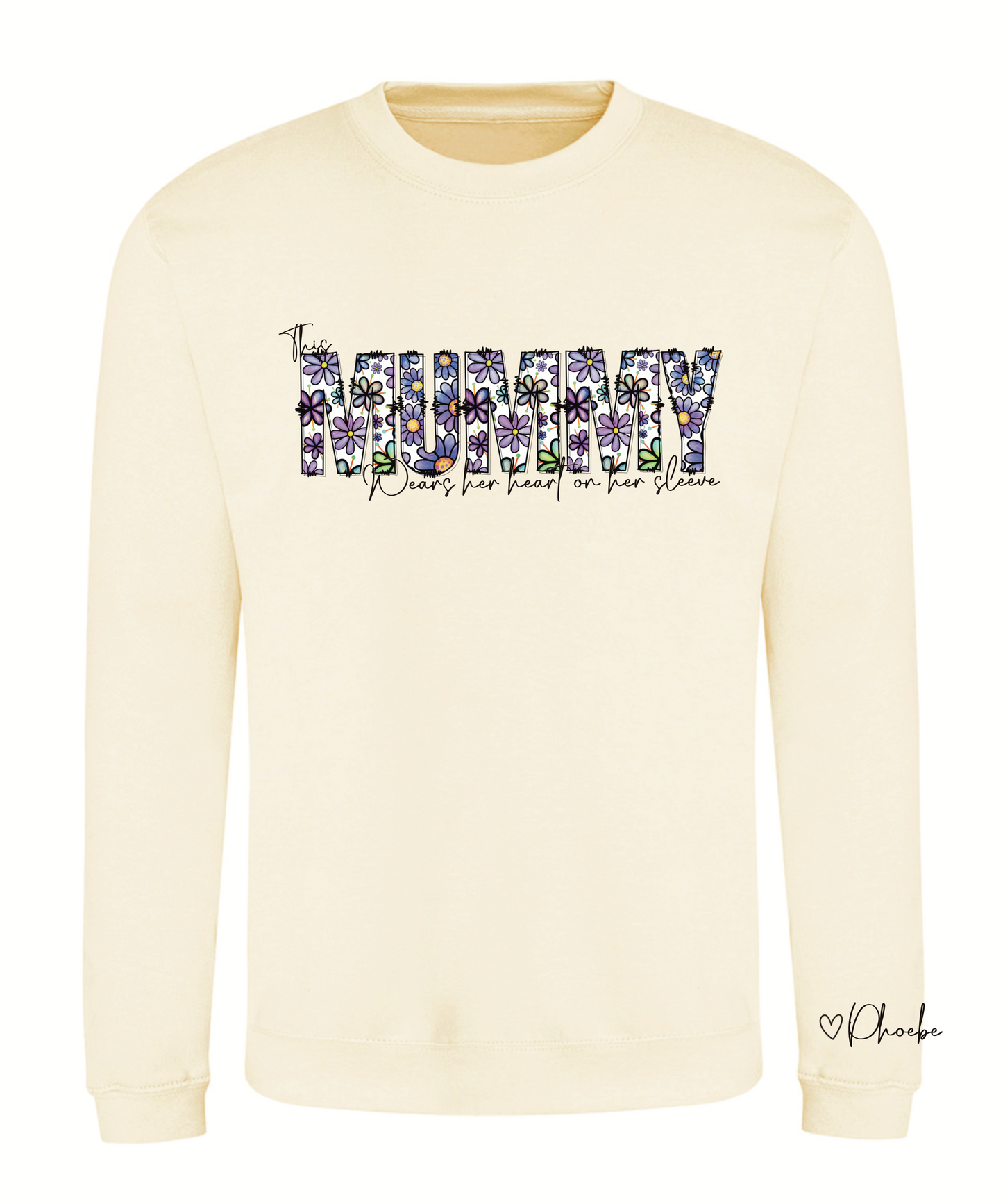 Purple/lilac floral sweatshirt